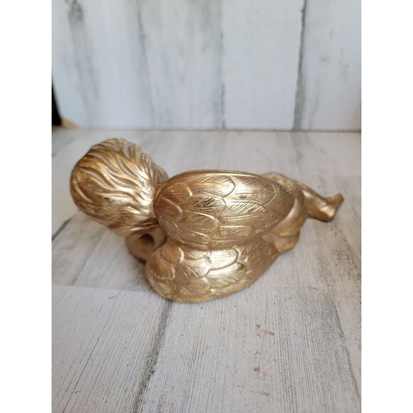 Angel candle stick holder golden rustic xmas figure decor - Picture 5 of 7